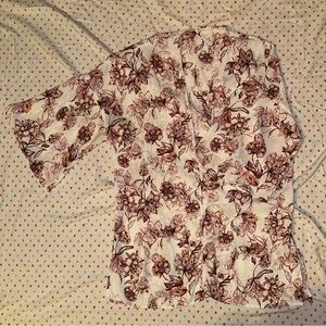 Pink Republic Floral Lightweight Cover Up - Juniors L, Flowy & Airy Layer